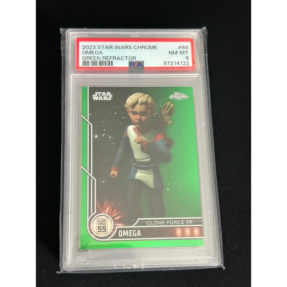 2023 Star Wars Chrome‎ Omega Green Refractor #84 PSA 8 NM-MT Card